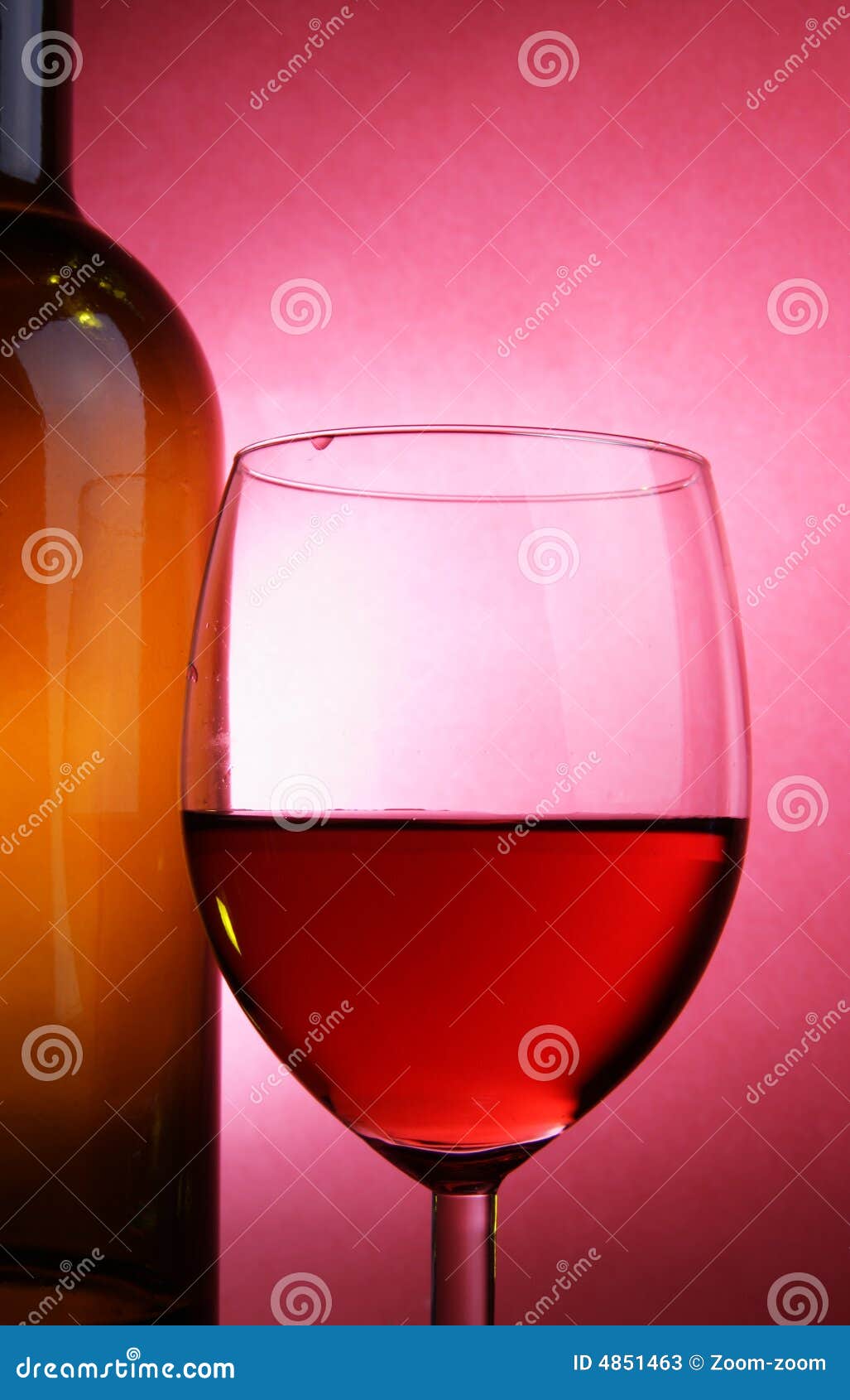 Glass of rose wine stock image. Image of pink, crockery 4851463