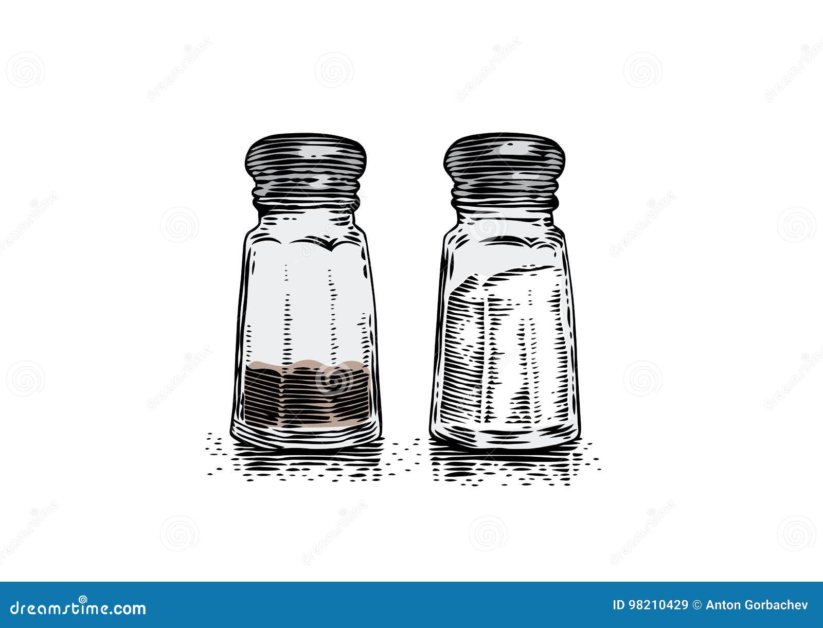 How to Draw Salt And Pepper Shakers 