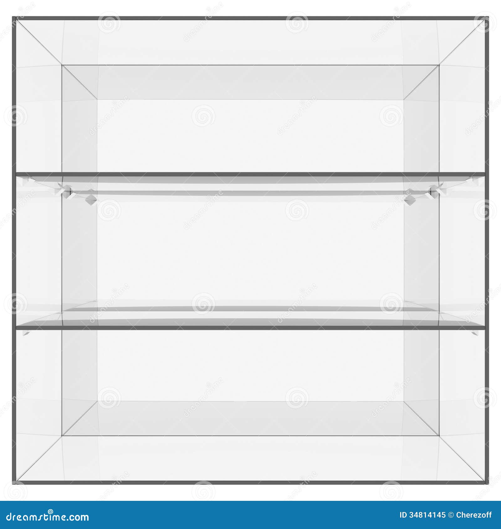 Glass shelves stock illustration. Illustration of apartment 34814145
