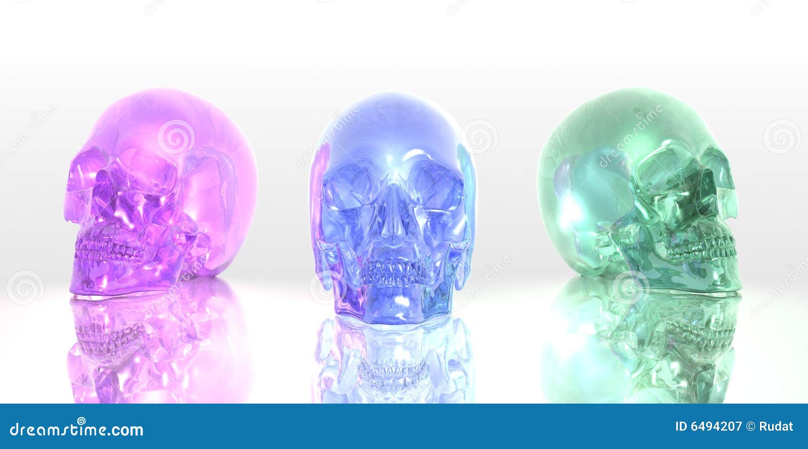 Glass skulls stock illustration. Illustration of colored 6494207
