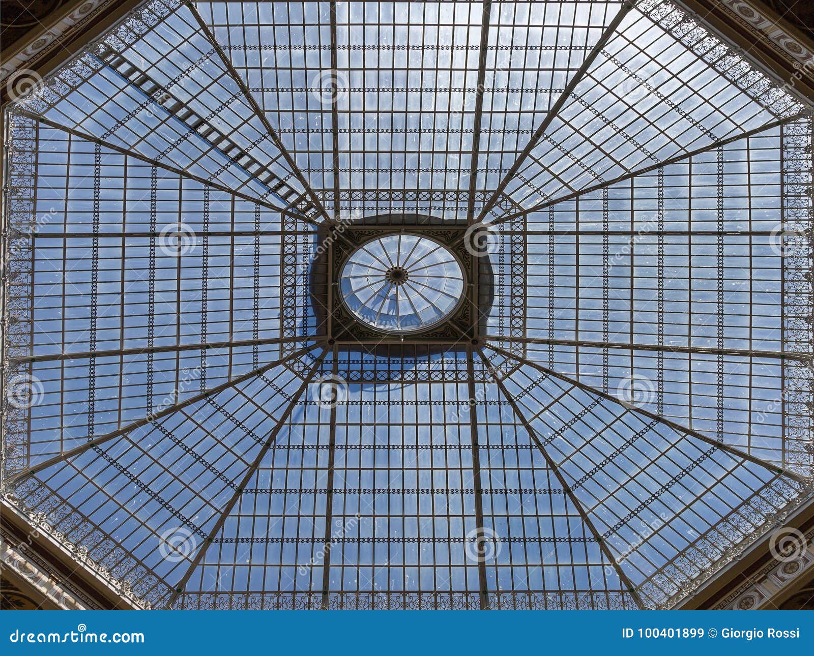 glass skylight of palÃÂ¡cio da bolsa do porto, portugal