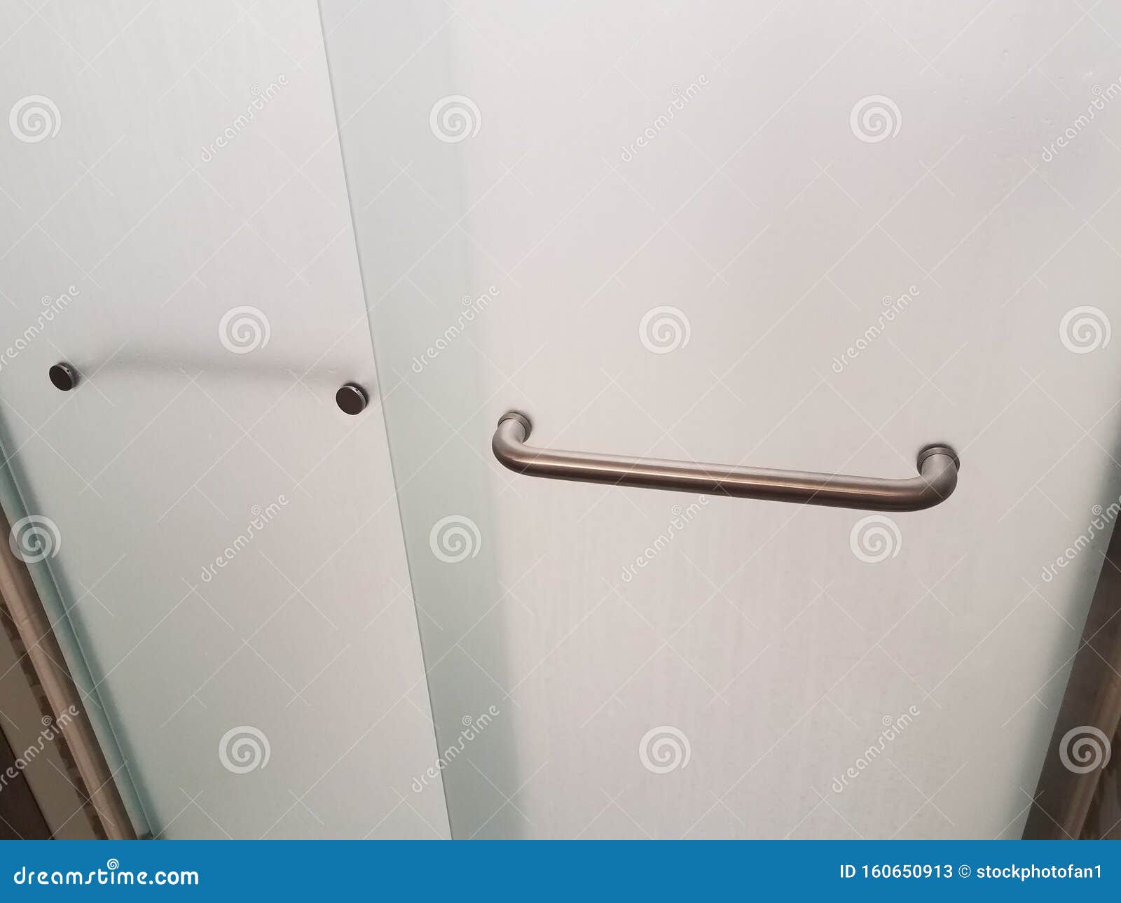Glass Sliding Doors for Shower with Handle Stock Image - Image of ...
