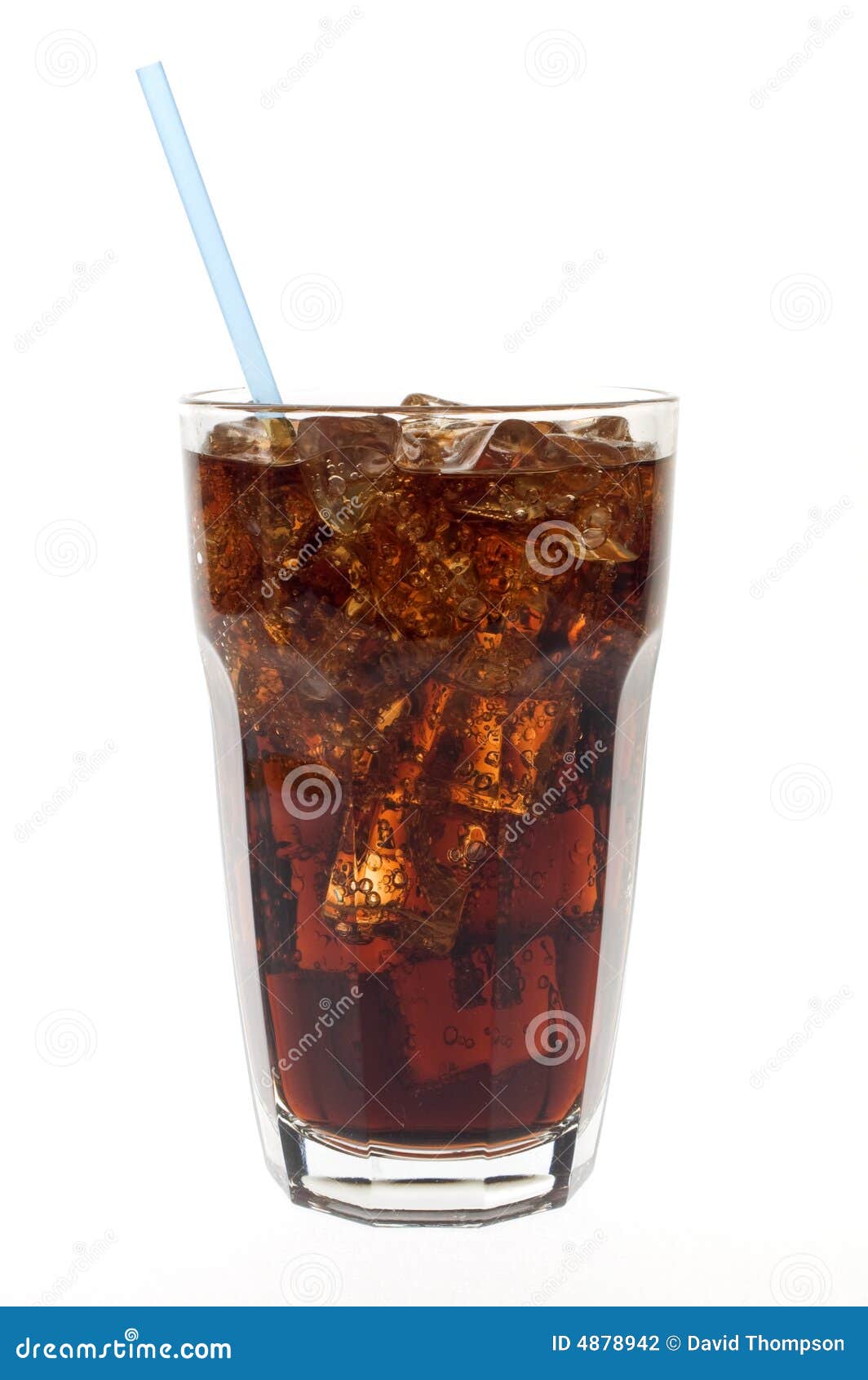 glass of soda with straw