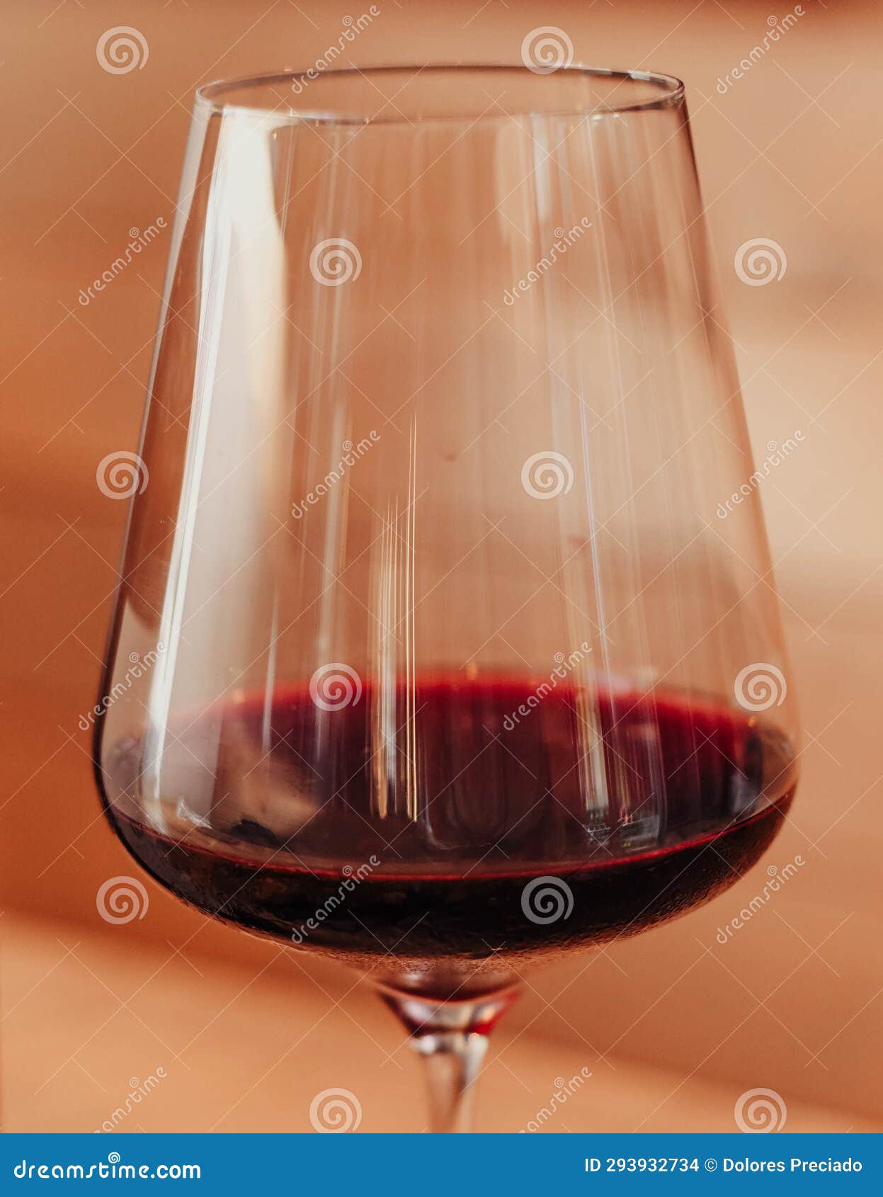Glass of Spanish Red Wine Origin Rivera Del Duero Stock Photo Image