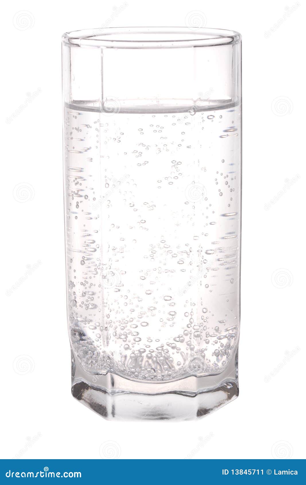 Glass of Sparkling Mineral Water Stock Image Image of glassware