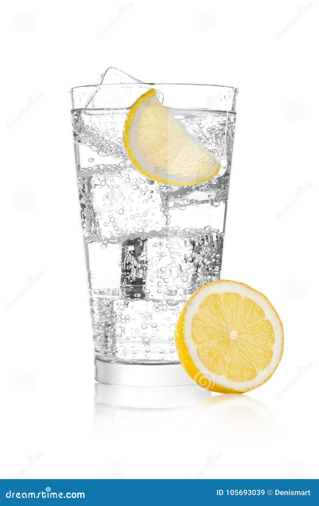 Glass of Sparkling Water Soda Drink Lemonade Stock Image - Image of ...