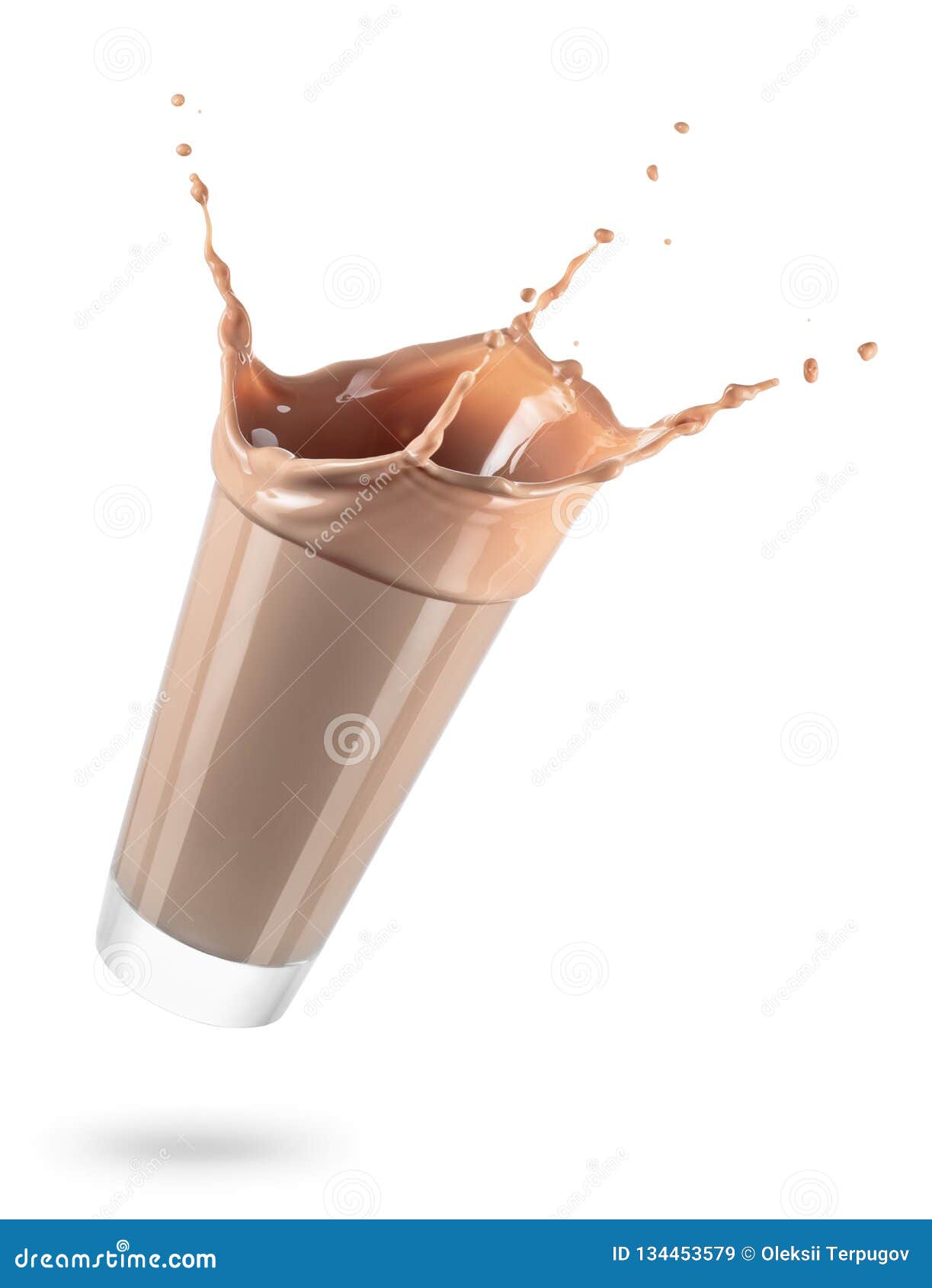 Glass chocolate milk isolated hi-res stock photography and images