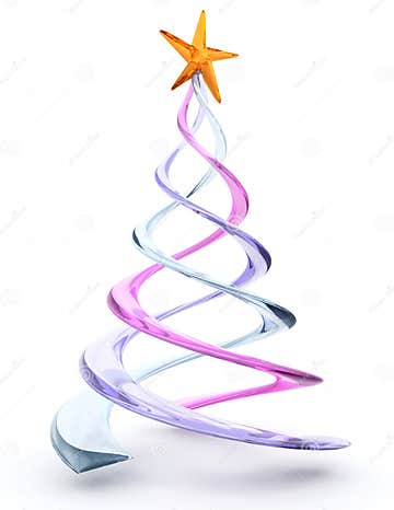 Glass Spiral Christmas Tree Stock Illustration - Illustration of ...