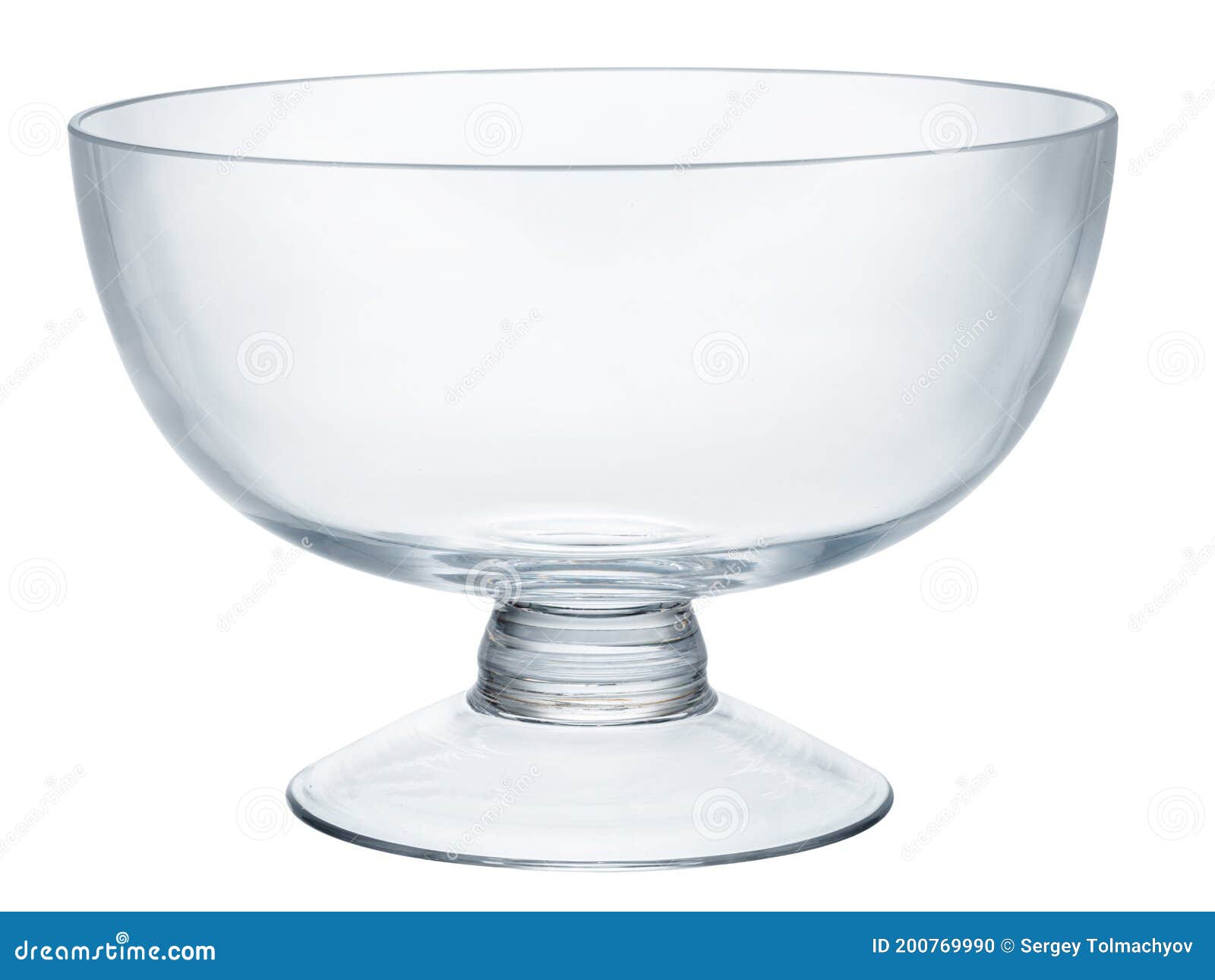 Glass Stand for Fruits Storage Isolated on White Stock Photo Image of