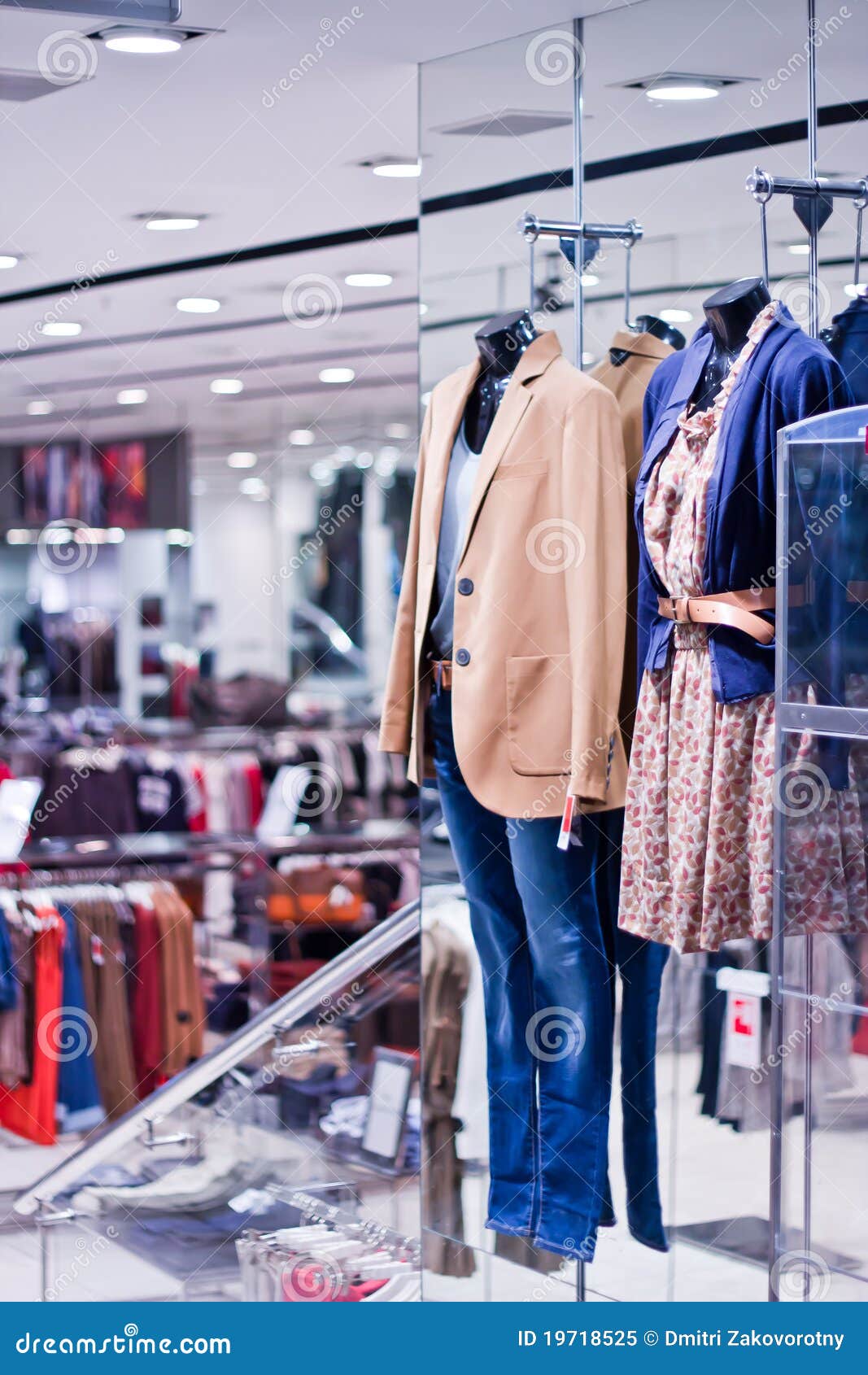 Glass Storefront with Mannequins Stock Image Image of fashion