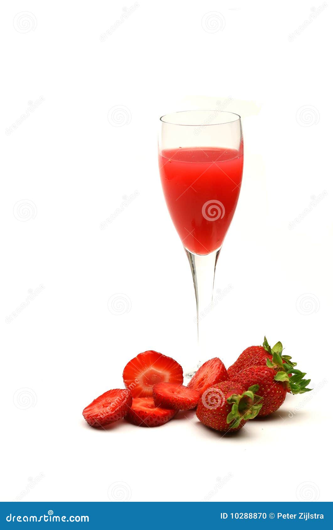 Glass Of Strawberry Juice Stock Photo Image 10288870