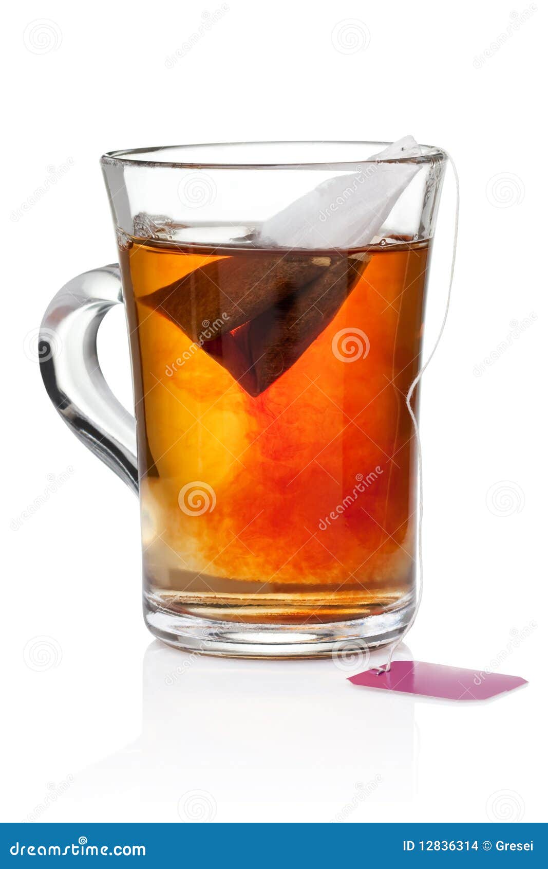 Glass of Tea stock photo. Image of transparent, heat 12836314