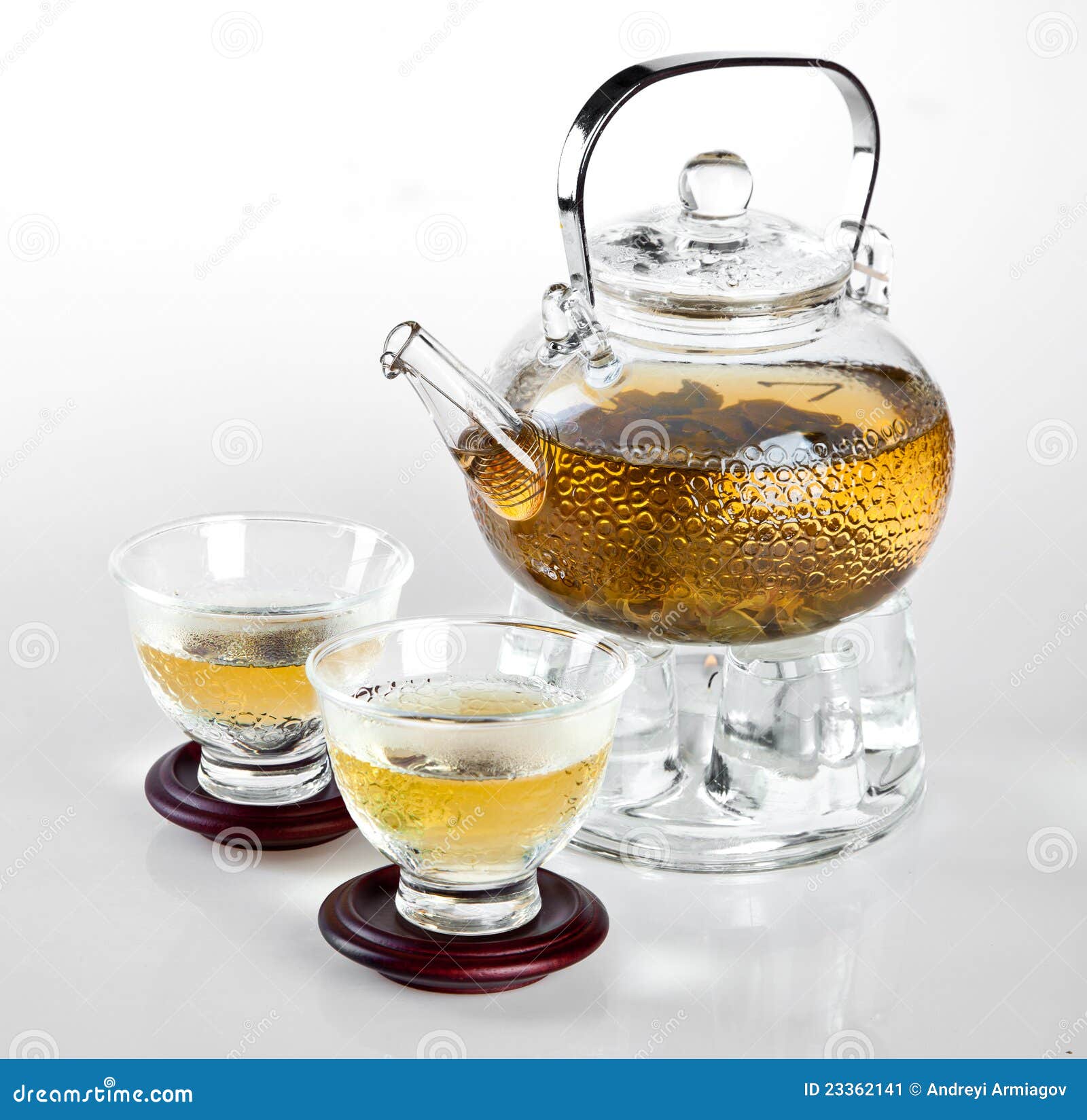 Glass teapot Chinese tea stock image. Image of liquid 23362141