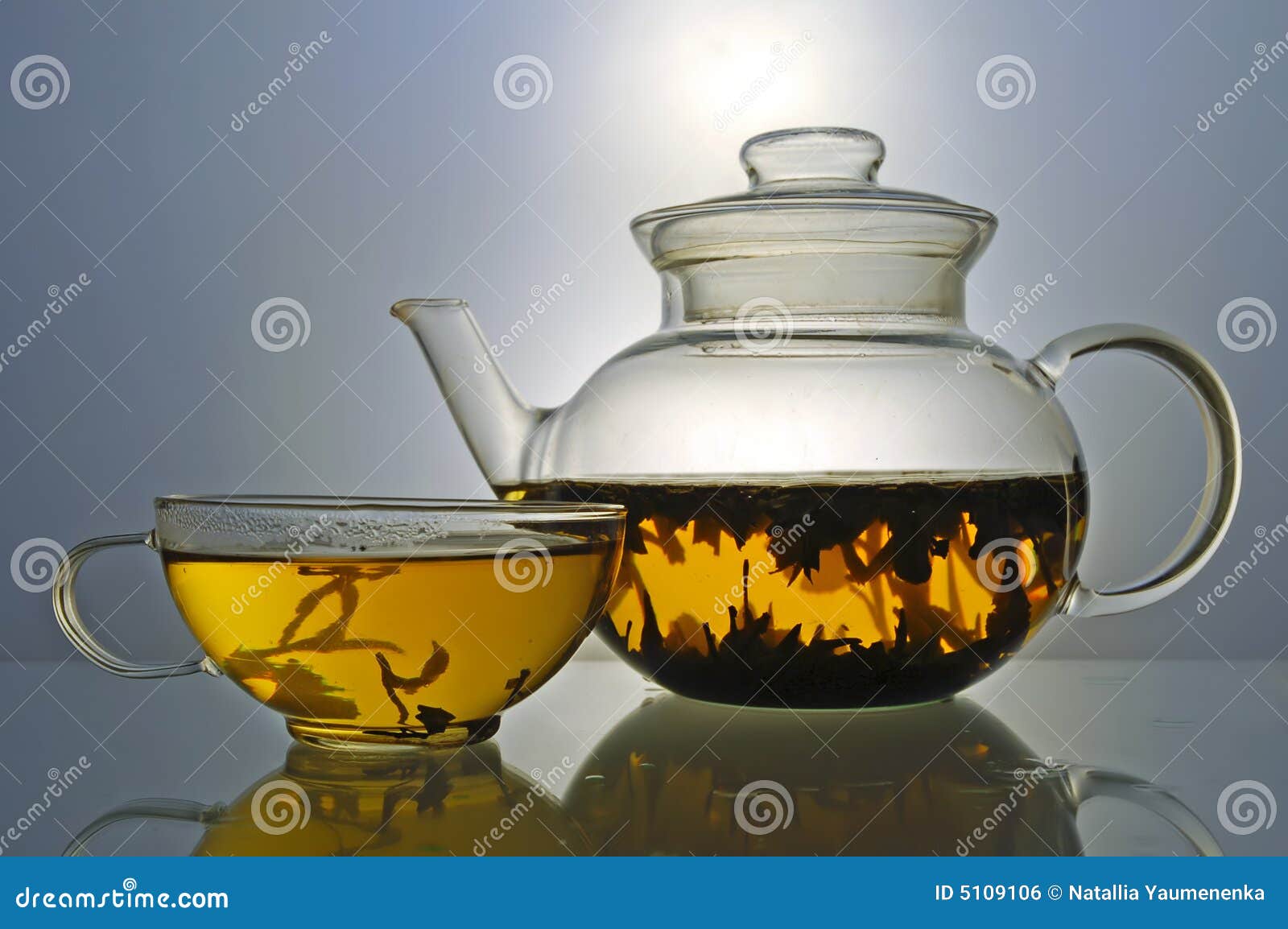Glass Teapot And Tea Cup Picture. Image 5109106