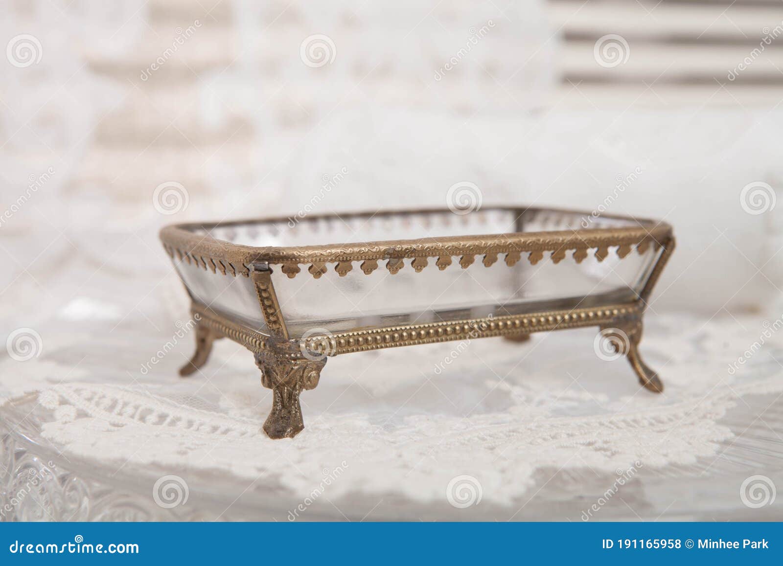 Glass Tray on the Dressing Table Stock Photo Image of colorful