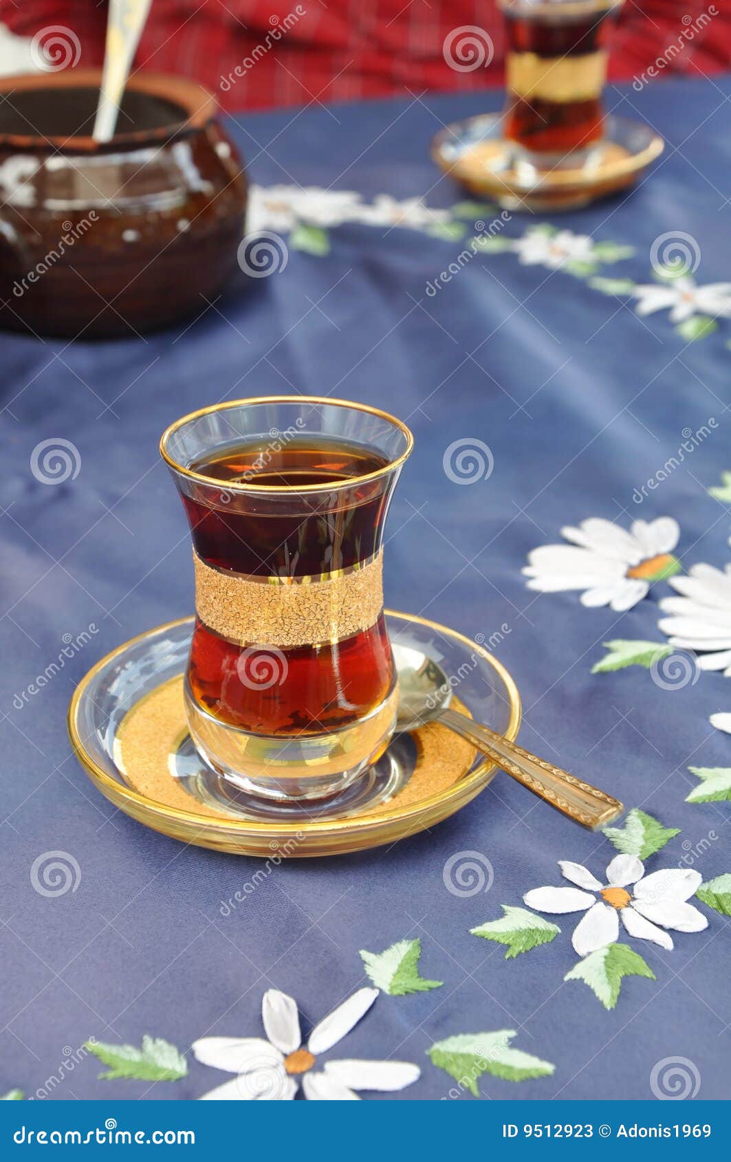 Glass of Turkish tea stock image. Image of tasty, color 9512923