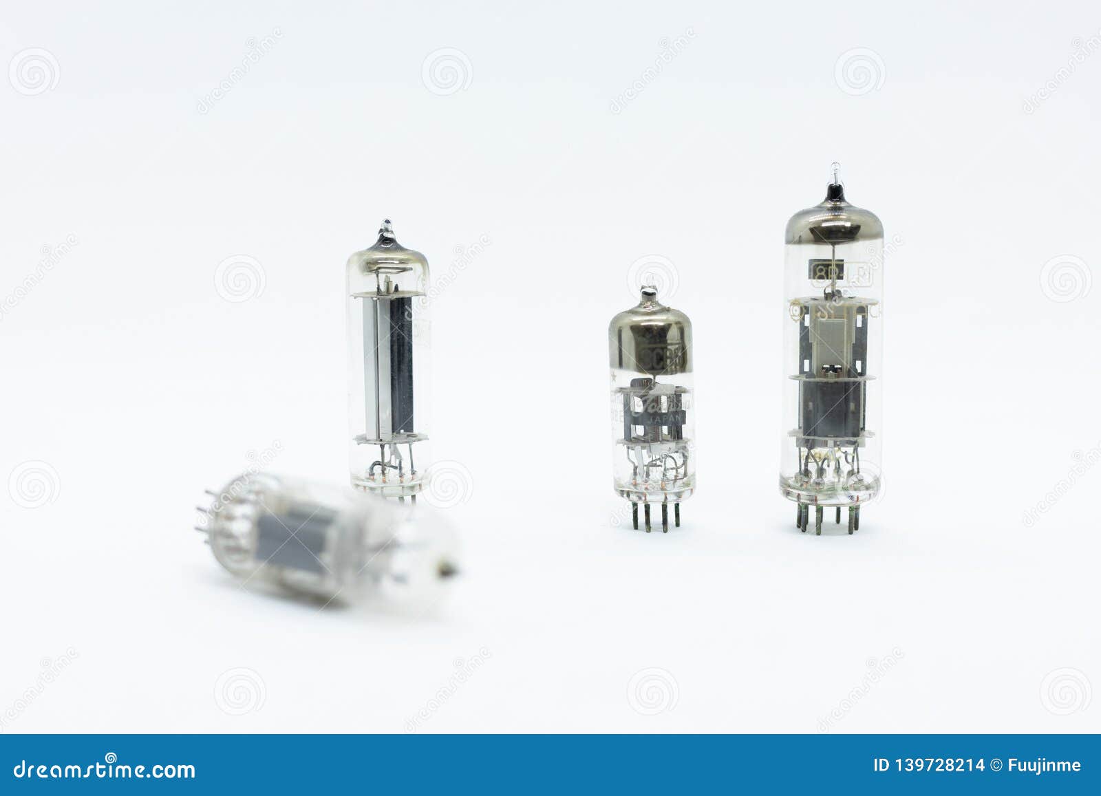 Glass vacuum radio tubes stock photo. Image of vintage 139728214