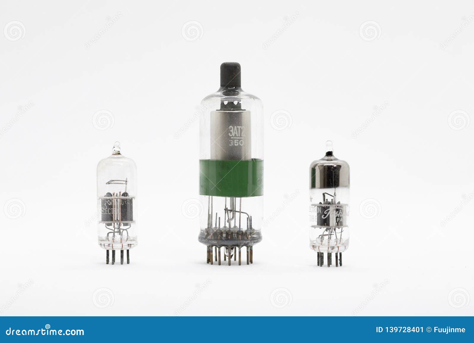 Glass vacuum radio tubes stock image. Image of radio 139728401