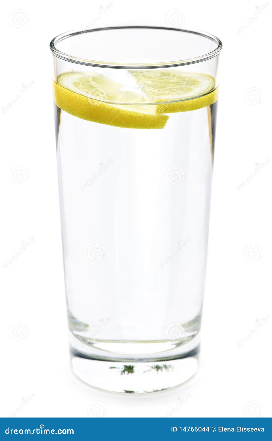 Glass of water with lemon stock photo. Image of background 14766044