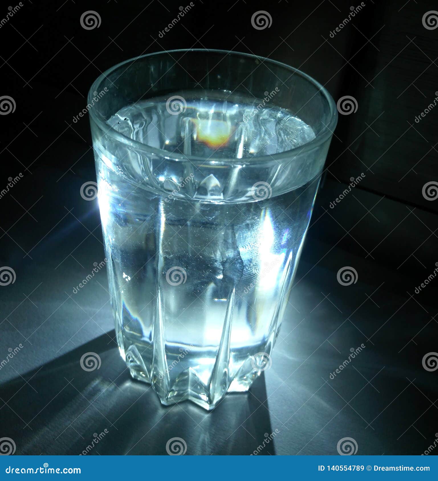 Glass water light effect stock image. Image of drink 140554789