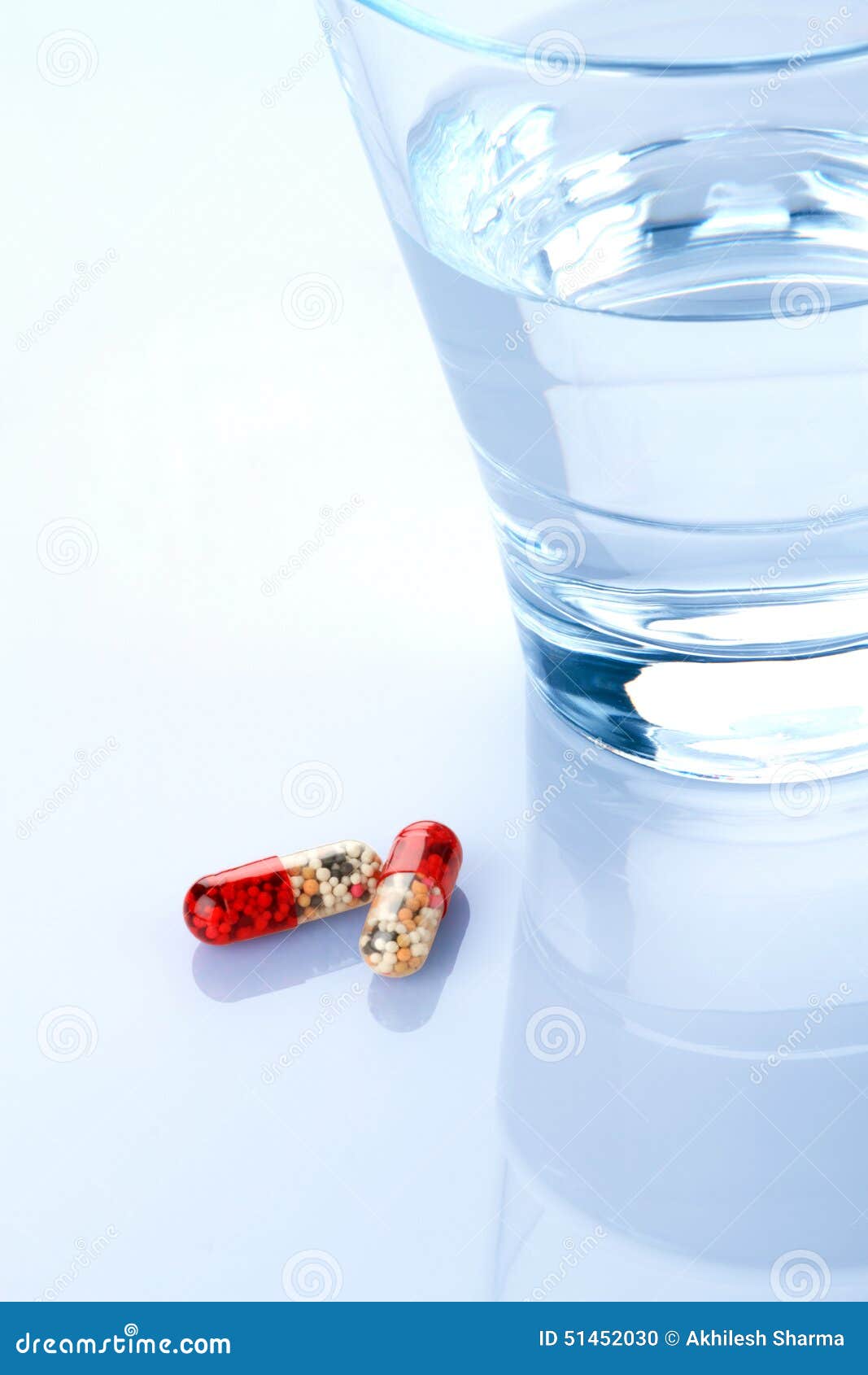 Glass of Water and Medicine Capsules Stock Photo Image of killer