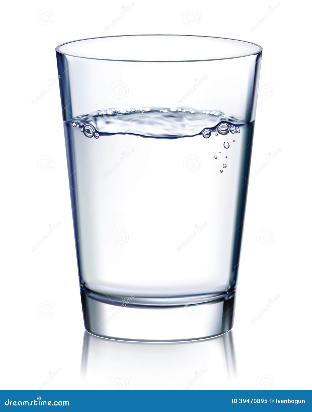 Glass with Water. Vector Illustration Stock Vector Illustration of