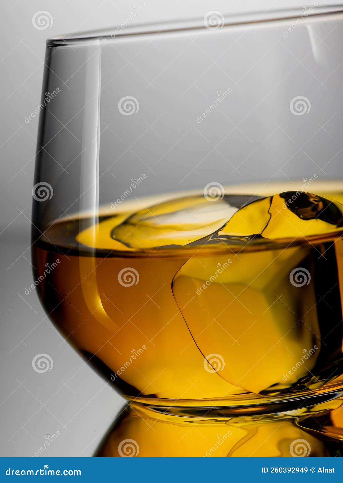 Glass of Whisky on the Rocks Stock Image Image of amber, alcohol 260392949