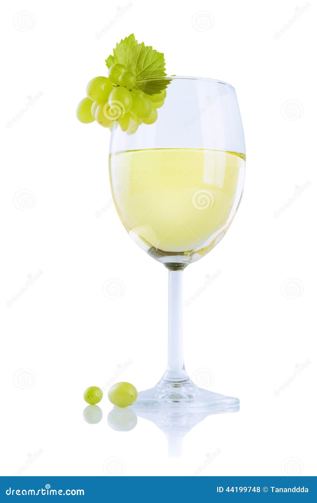 The Glass of White Wine with Grape Stock Photo Image of drink, grape