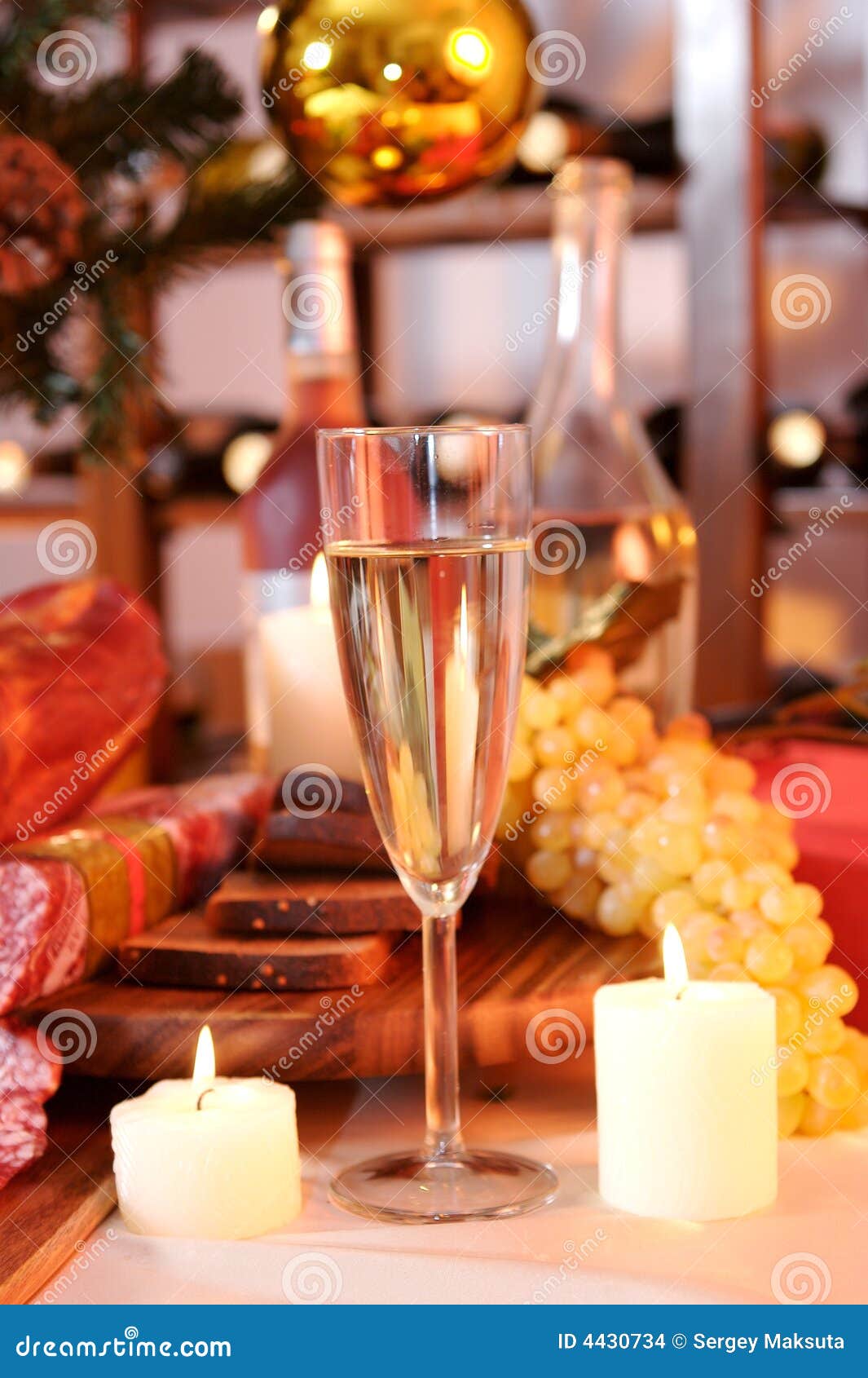 Glass of wine and candle stock photo. Image of flirting 4430734
