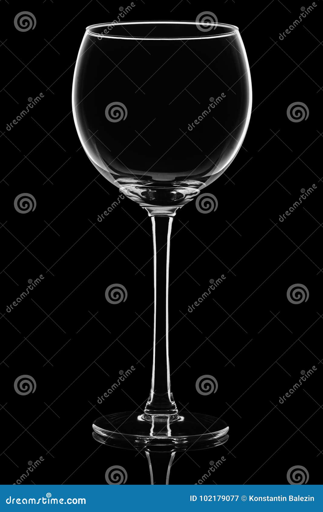 Glass Wine Glass Isolated on Black Background Stock Image Image of