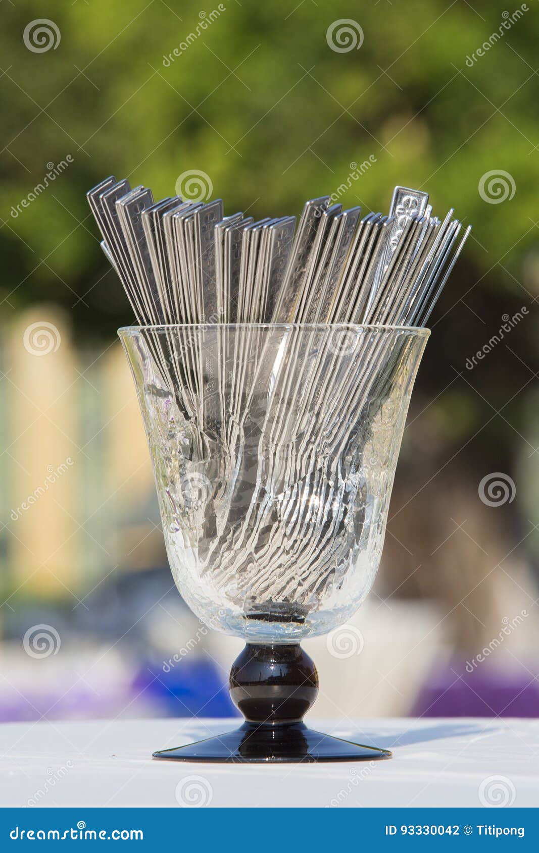 In a Glass of Wine with a Spoon Stock Photo Image of booze, cocktail 93330042