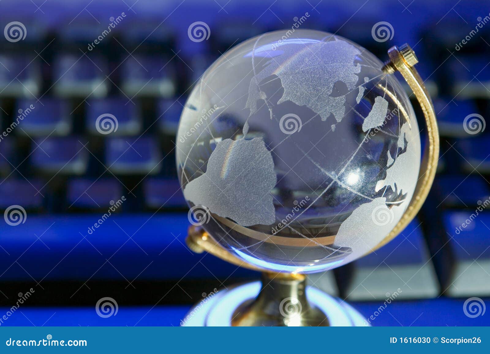 Glass World Globe Stock Photo Image 1616030