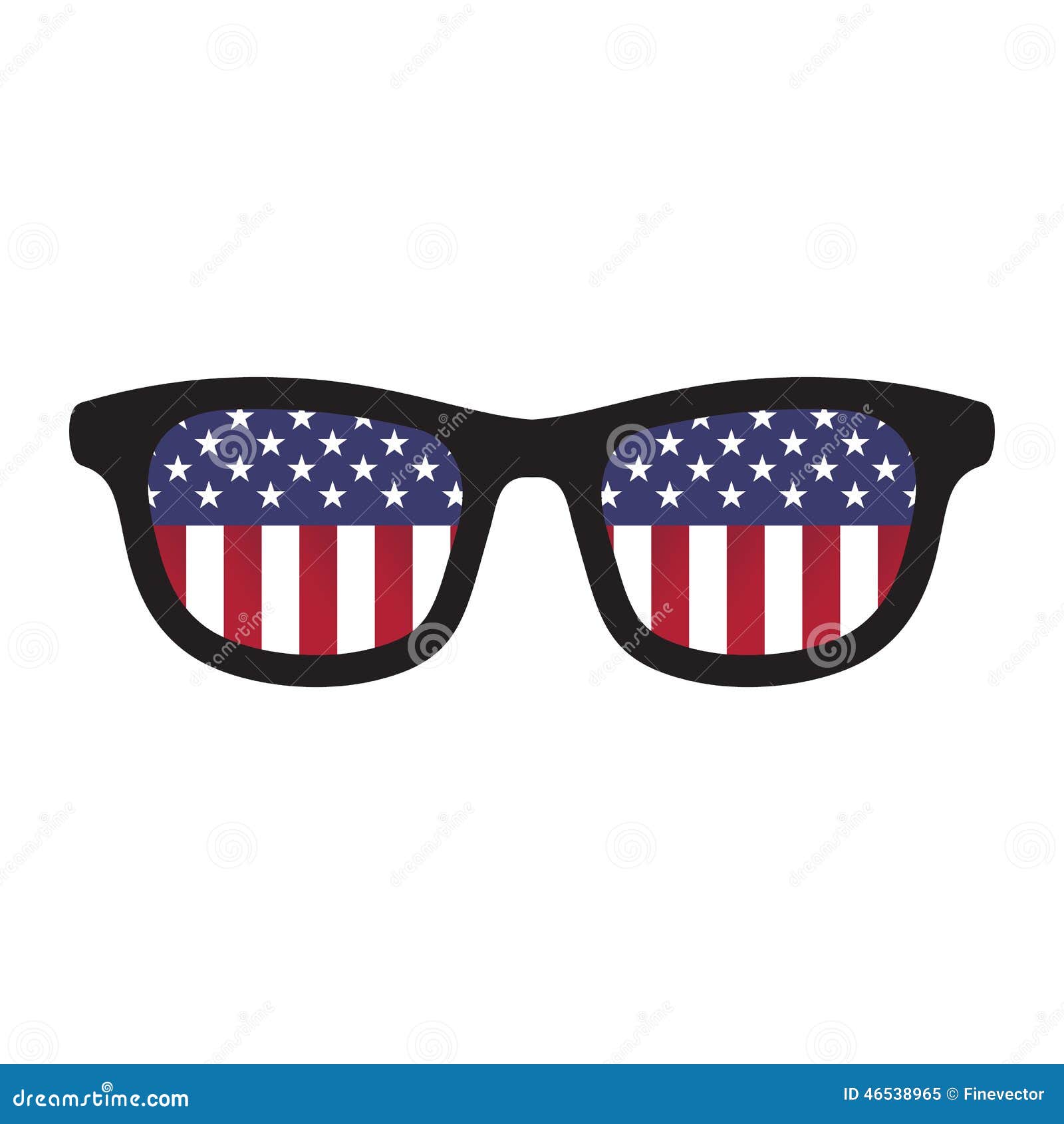 Download Glasses With American Flag Colors. Stock Vector ...