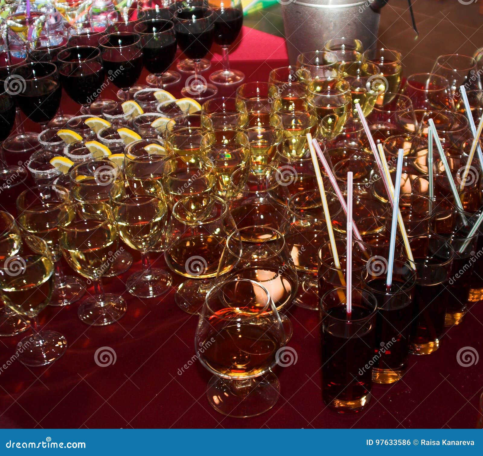 Glasses with beverages stock photo. Image of celebration 97633586