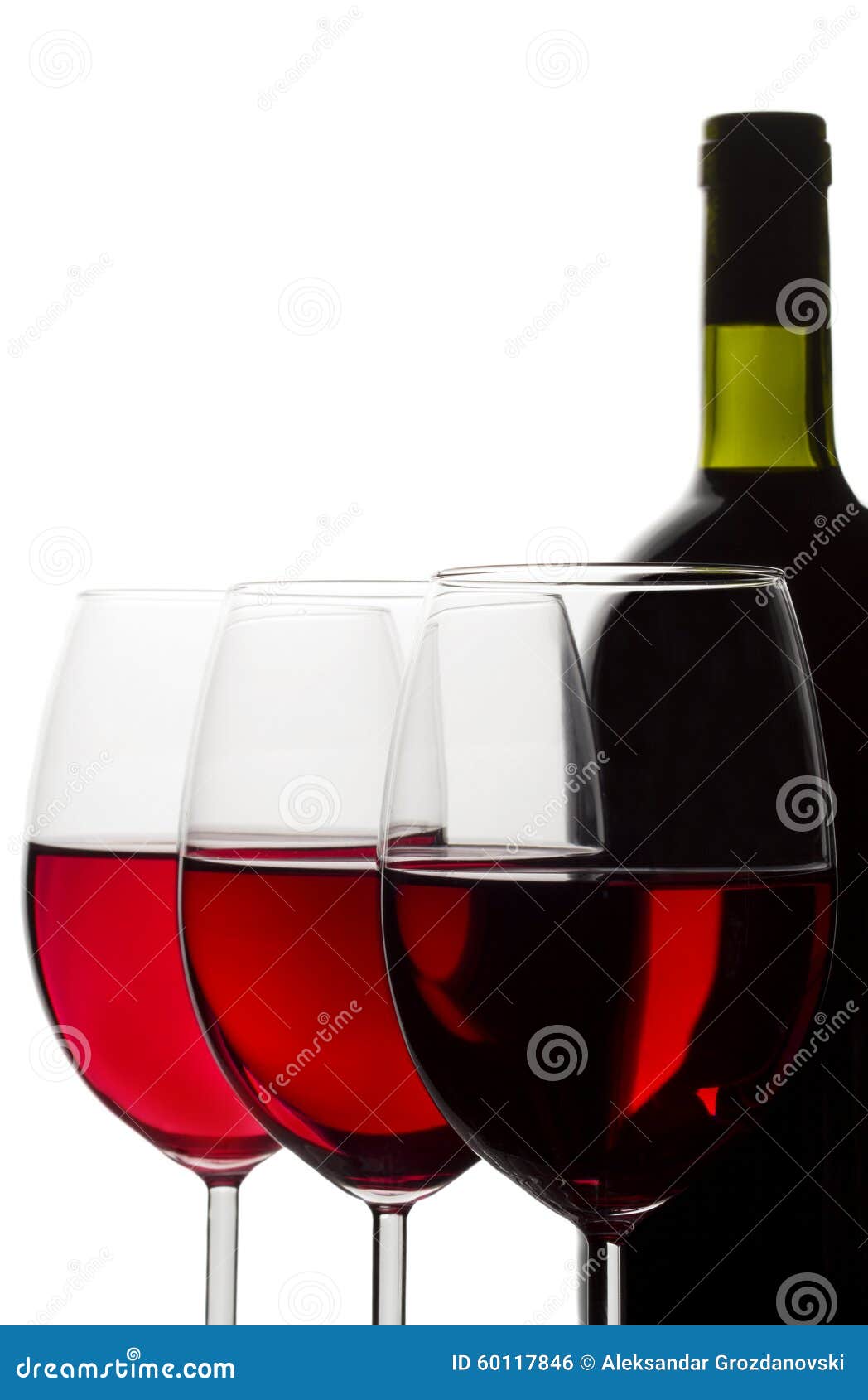 Glasses and Bottles of Red Wine Stock Photo Image of luxury, wine 60117846