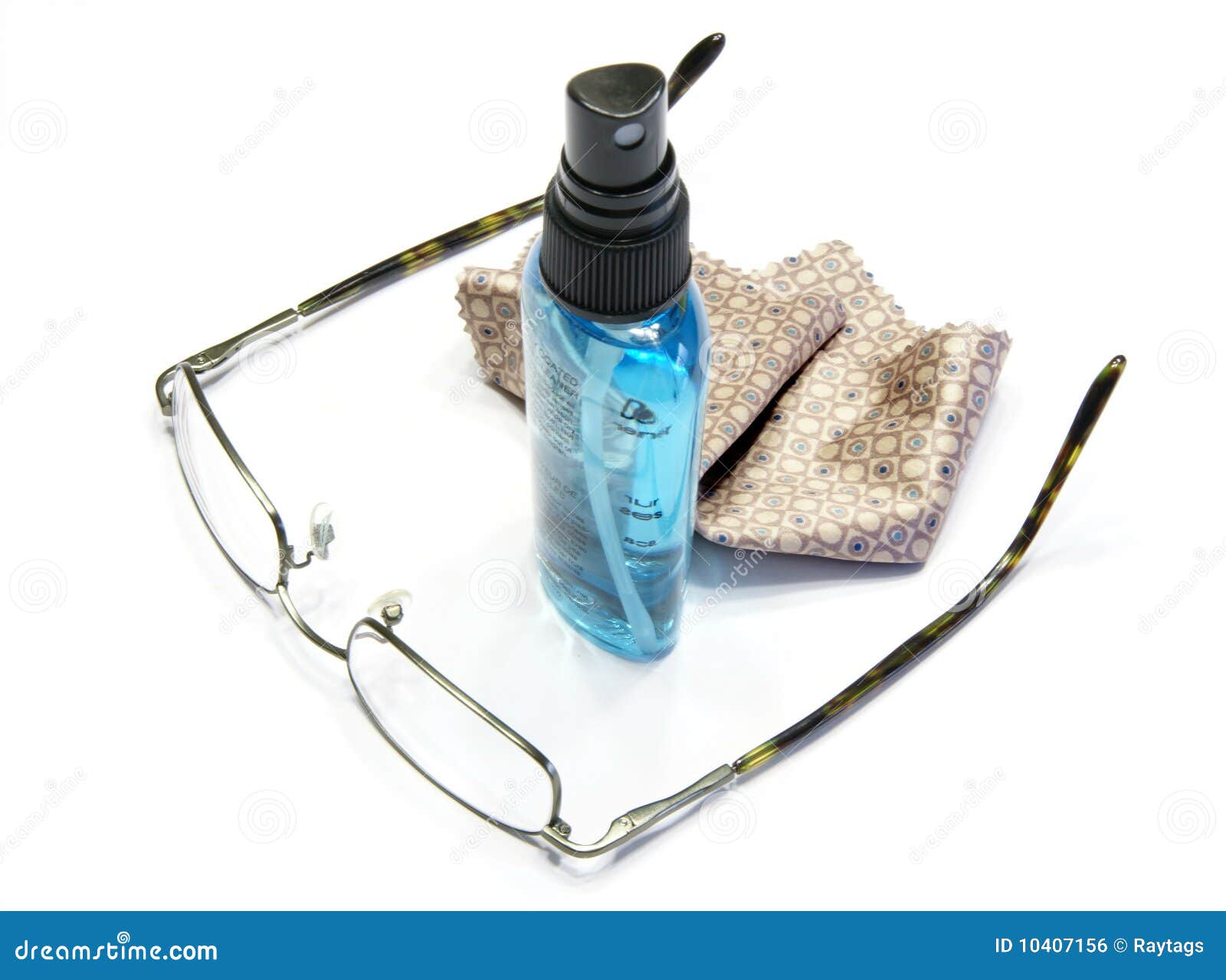 Glasses with cleaner stock photo. Image of lenses, optometrist 10407156