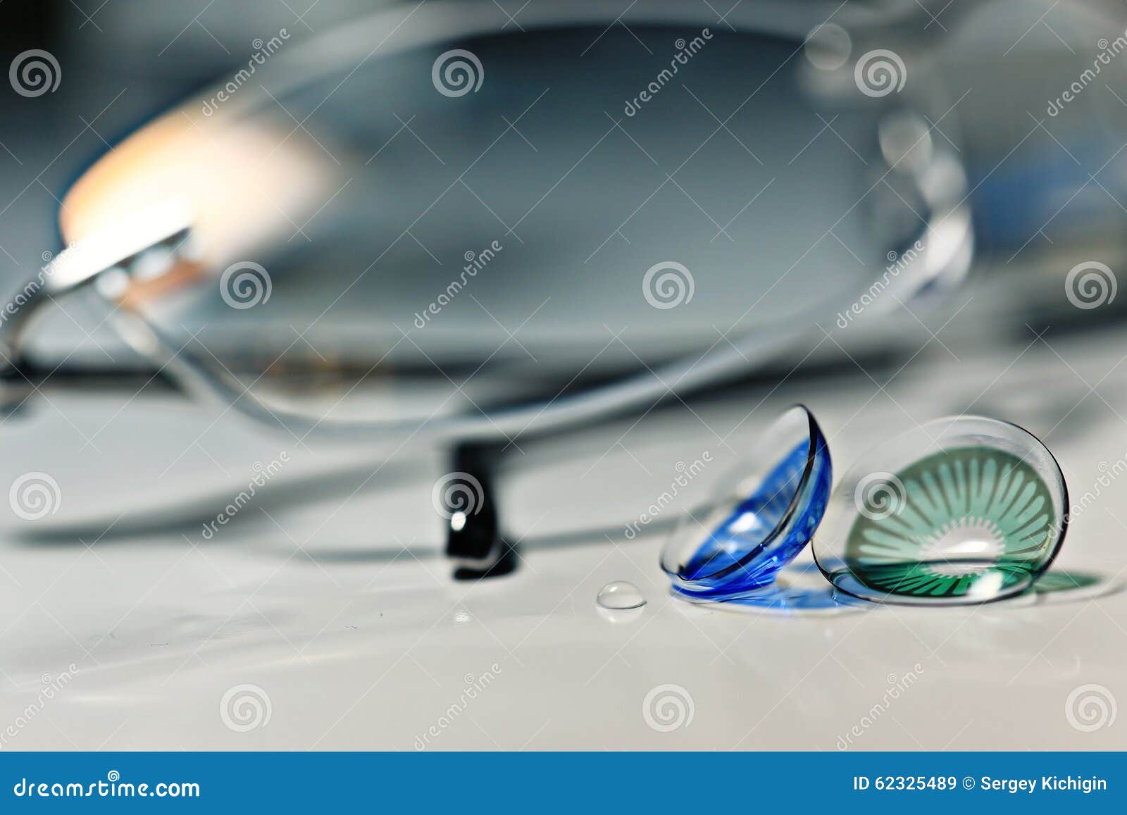 Glasses and Colored Contact Lenses Stock Image Image of eyecare