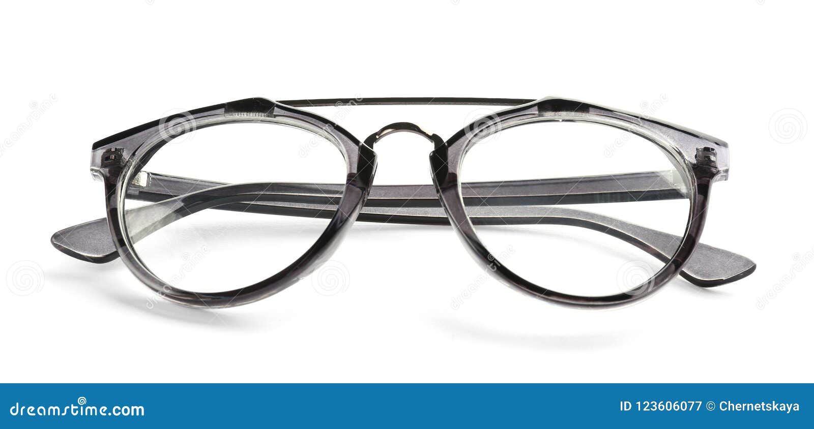 Glasses with Corrective Lenses on White Background Stock Image Image of eyewear, focus 123606077
