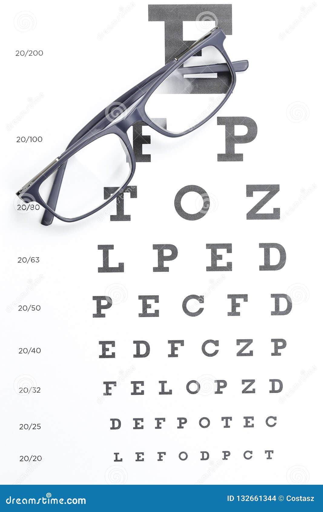 Eye test chart stock photo. Image of diagnosis, optician 132661344