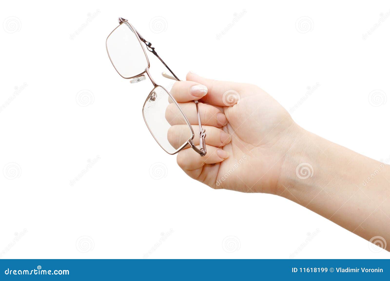 Glasses in a female hand stock image. Image of outline 11618199