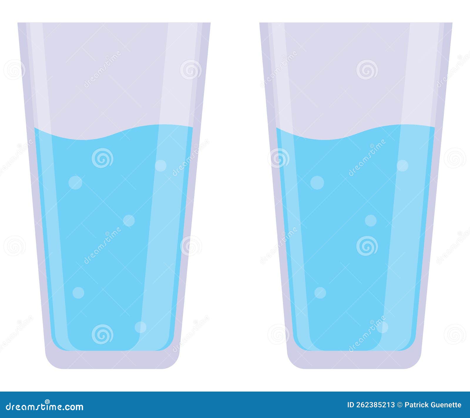 Two Glasses Filled With Ice And Minty Drinks On A Table Stock Photo