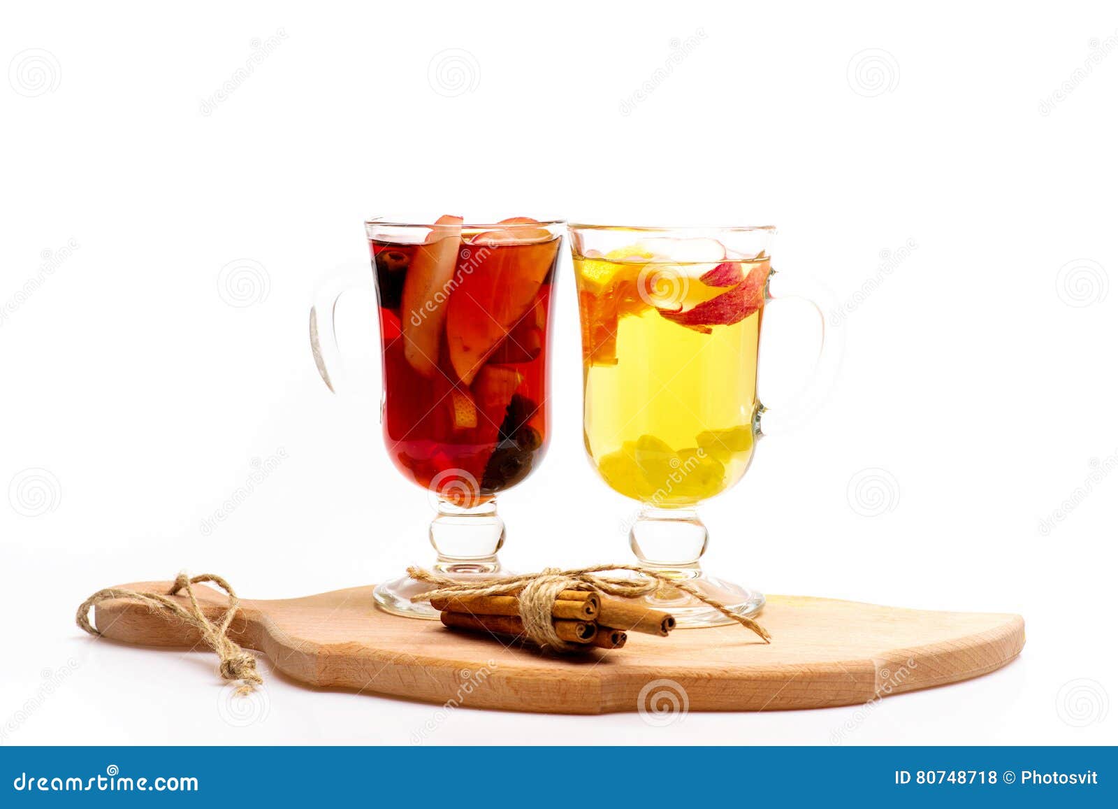 glasses of glintwein or mulled hot wine