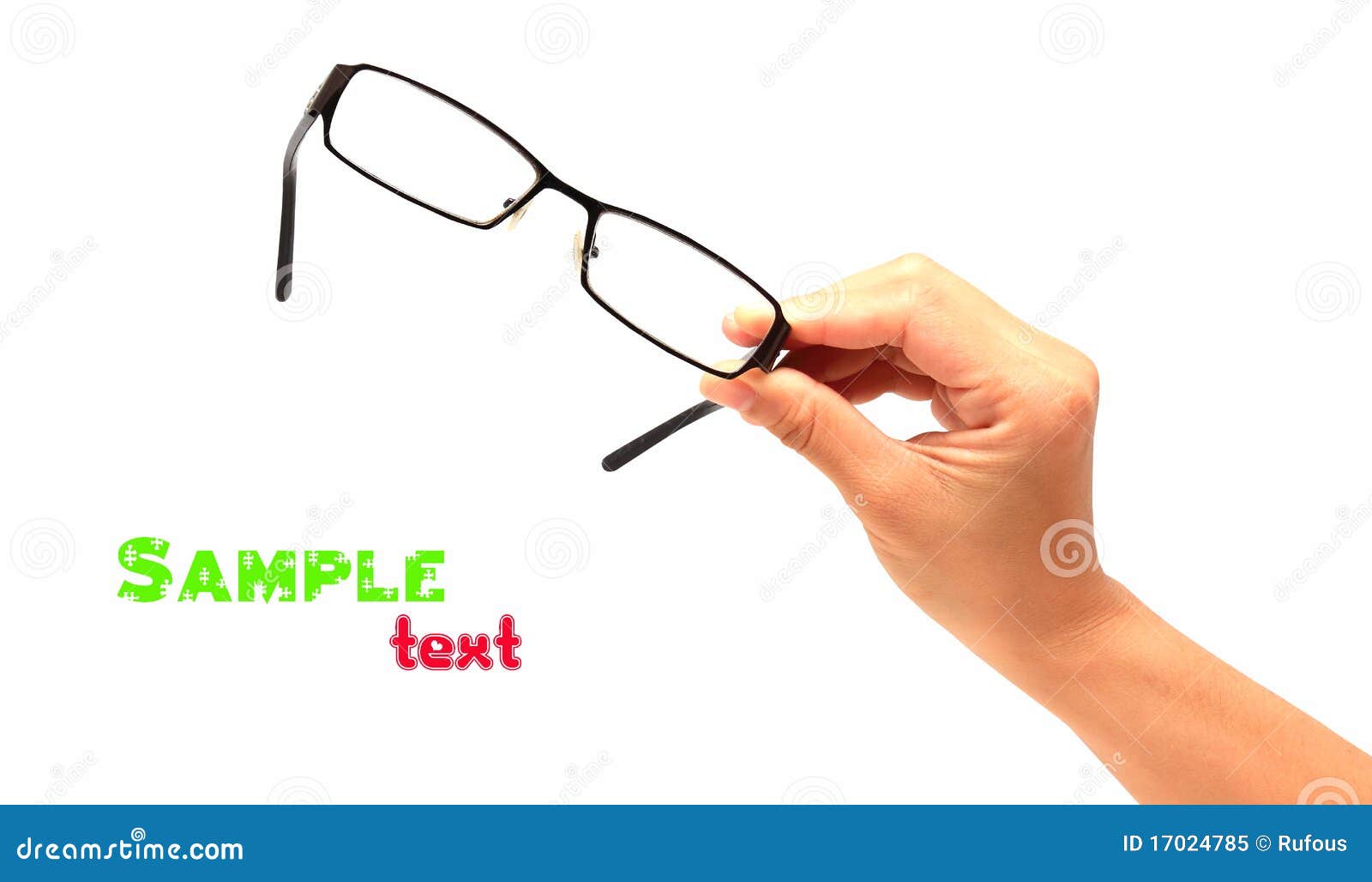 Glasses in the Hand Isolated Stock Image Image of professional, brow 17024785
