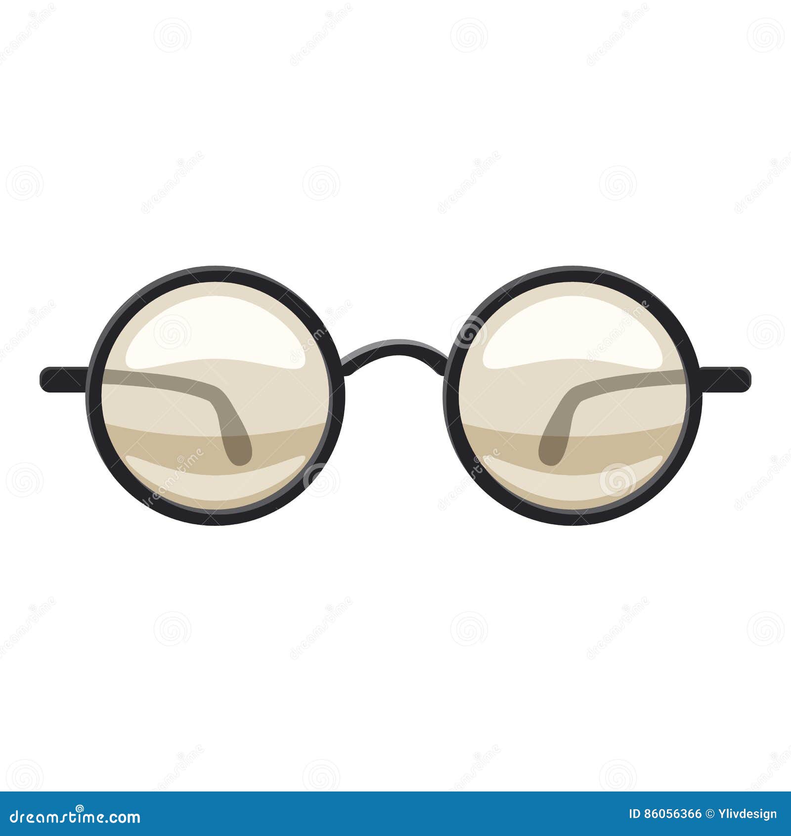 Glasses Icon, Cartoon Style Stock Vector Illustration of shade, black