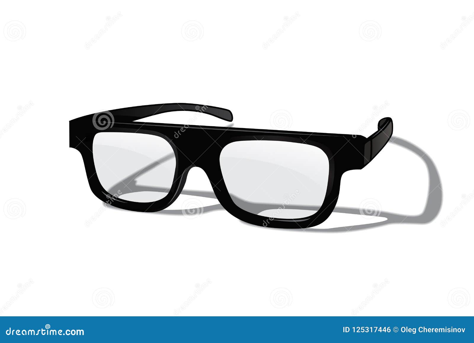 Glasses Isolated on White Background. Vector Realistic Design Element ...