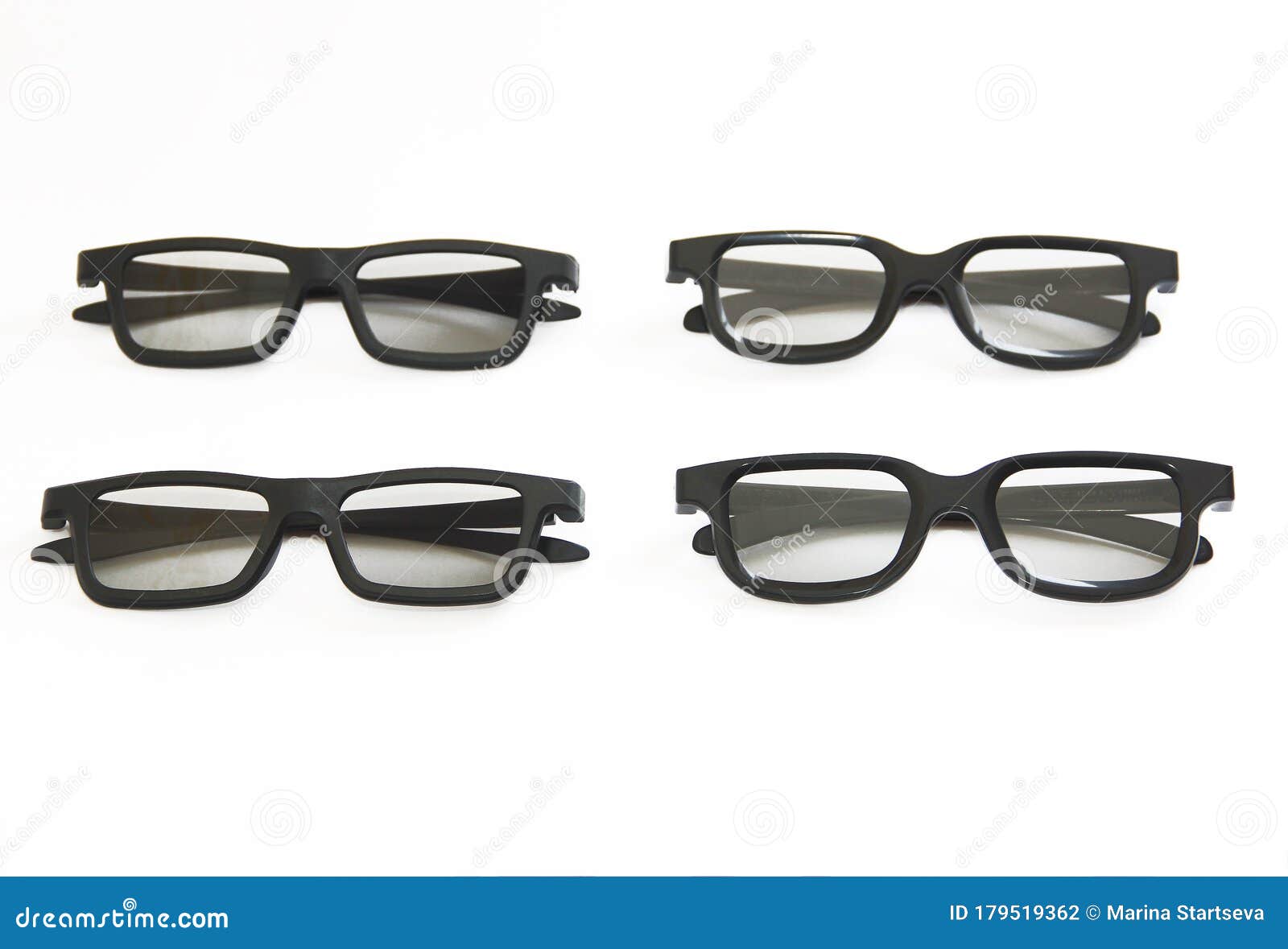 Glasses with Lenses in Black Plastic Frames Stock Photo Image of
