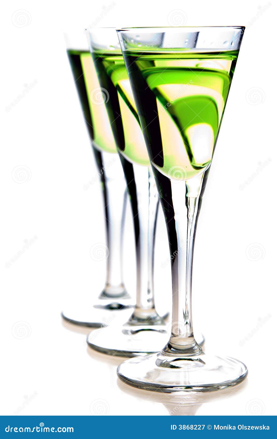 glasses of liqueur