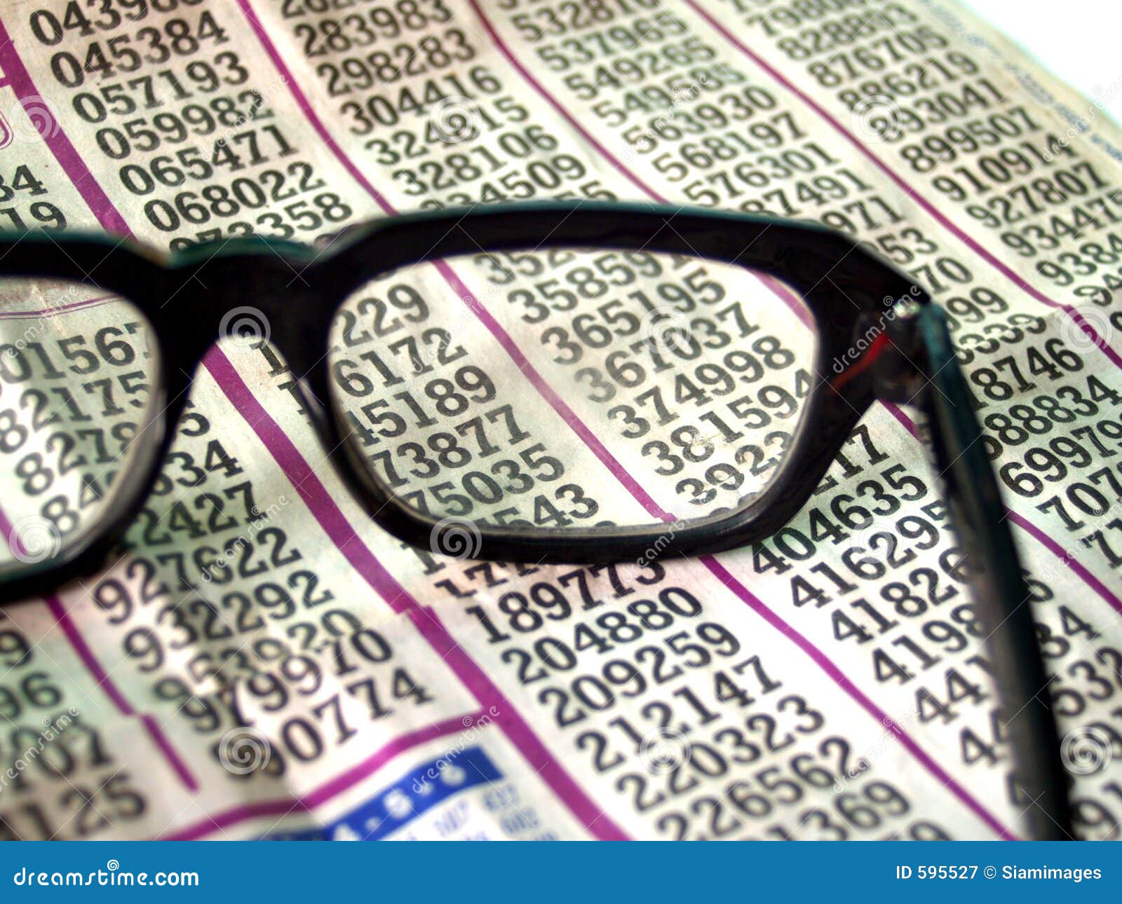glasses and lotery