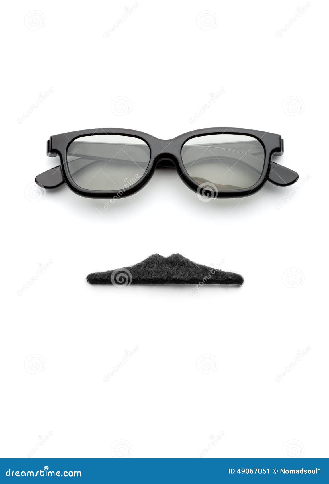 Glasses and Mustache Forming Man Face Stock Image - Image of moustache ...