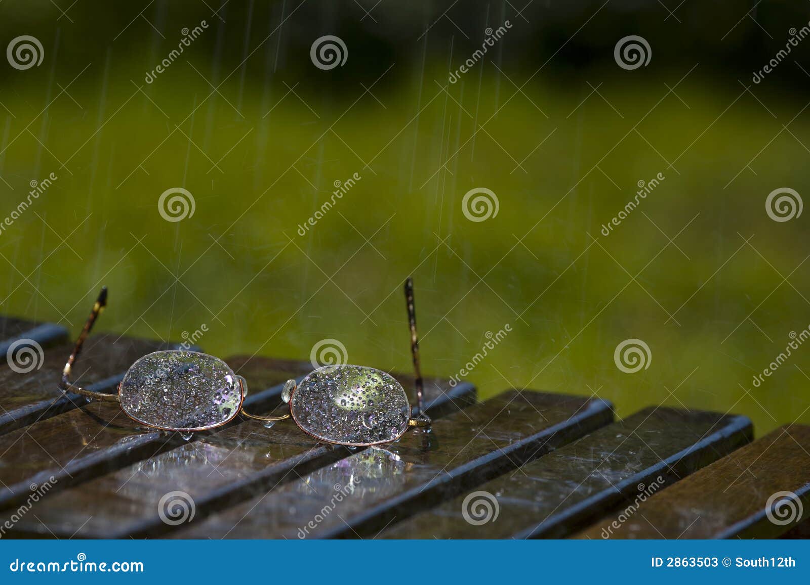 Glasses in the Rain stock image. Image of opthalmologist 2863503